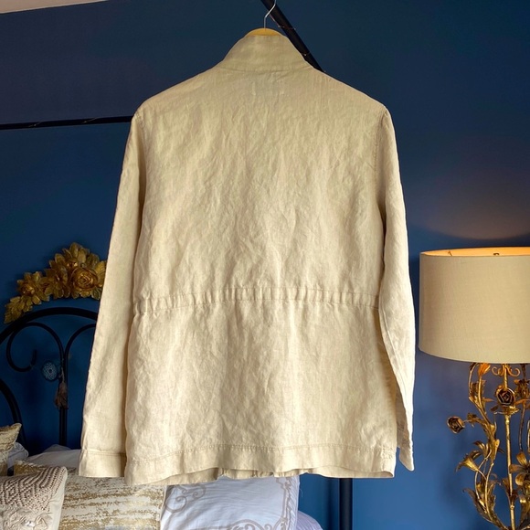 Michael Stars  100% Linen Light Khaki Jacket - Picture 10 of 14